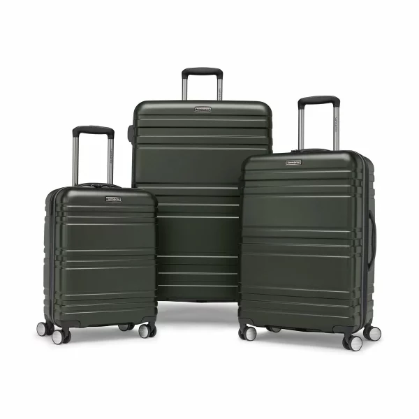 Samsonite Parallax 3 Piece Hardside Luggage Set in Green