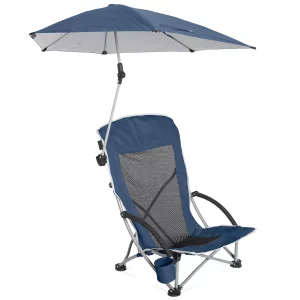 Sport-Brella Beach Chair With Clamp-On Umbrella