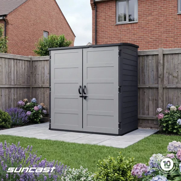 Suncast 3000 Litre Vertical Storage Shed with Shelves and Tool Hooks