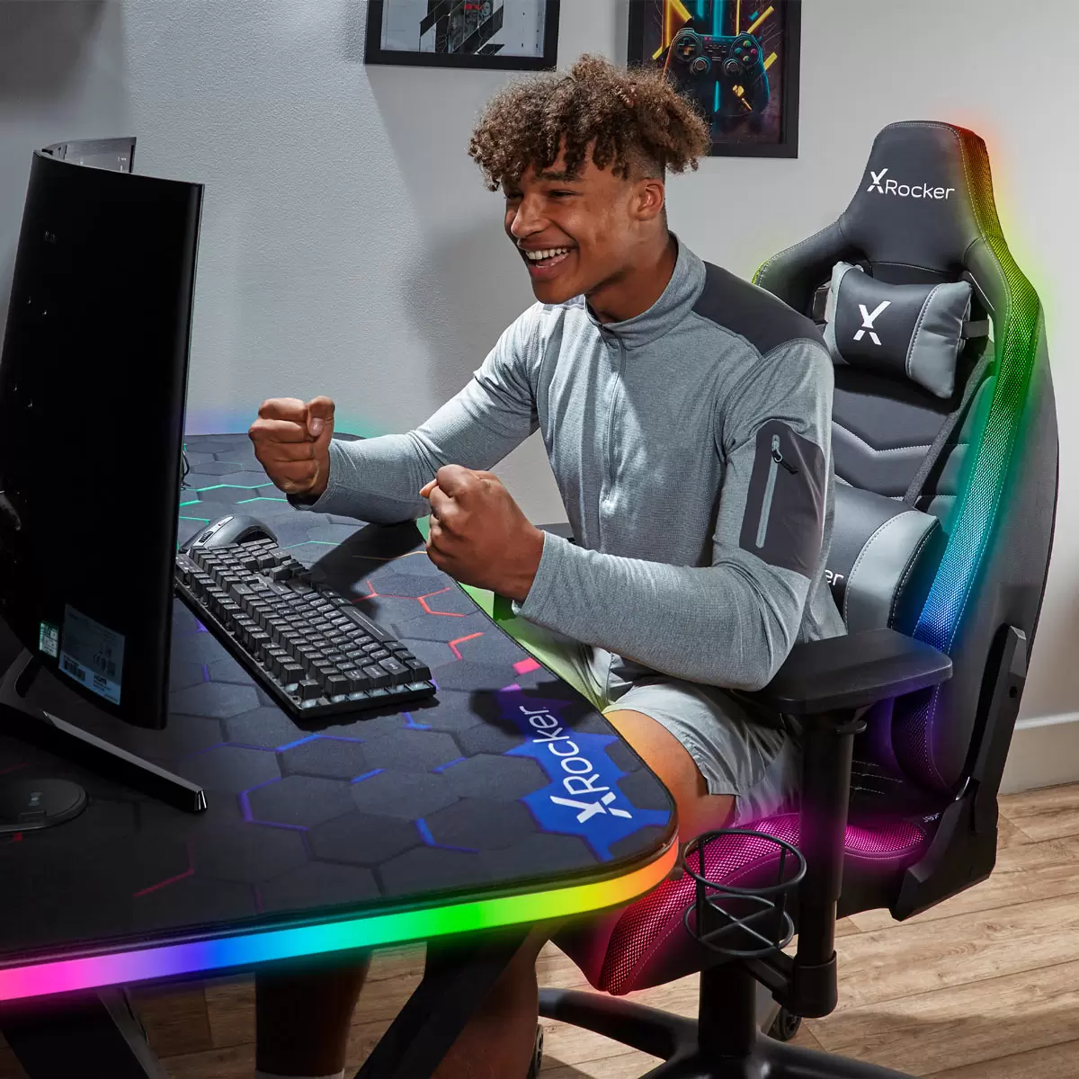 X Rocker Opal RGB Gaming Chair with LED Lights - Image 5