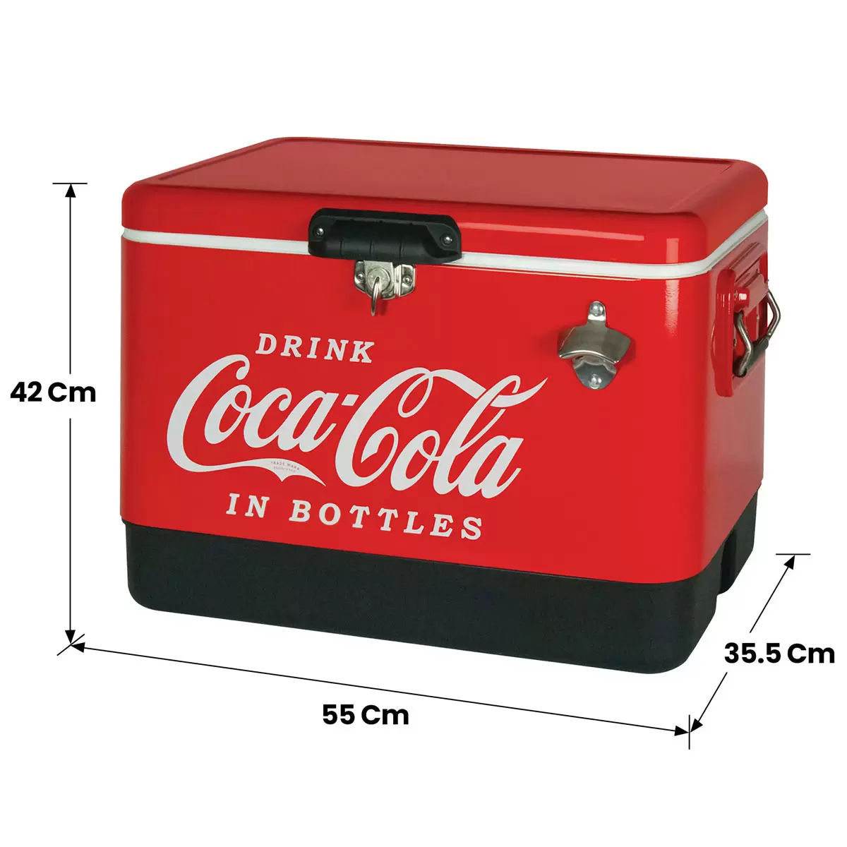 Coca-Cola 51L Stainless Steel Ice Chest with Bottle Opener 85 Can - Image 7