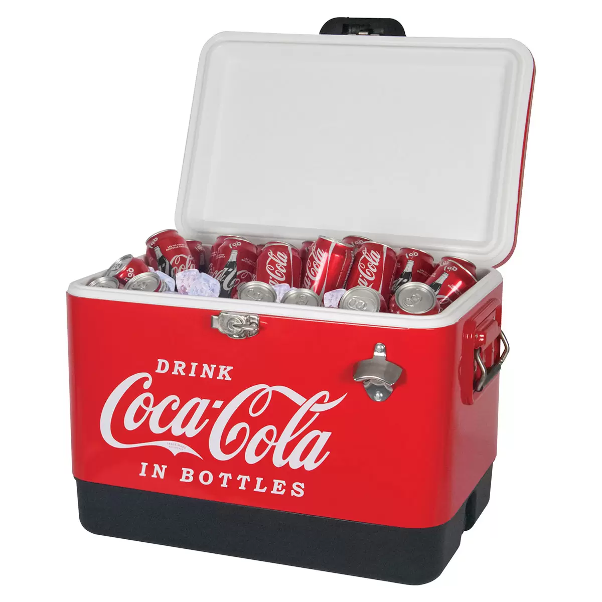 Coca-Cola 51L Stainless Steel Ice Chest with Bottle Opener 85 Can - Image 6