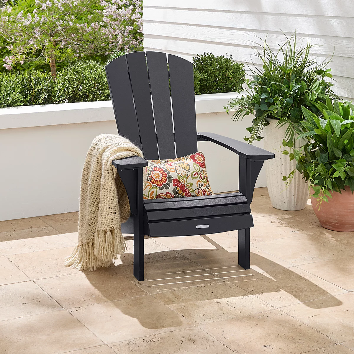 Leisure Line Adirondack Faux Wood Garden Chair in Grey - Image 6