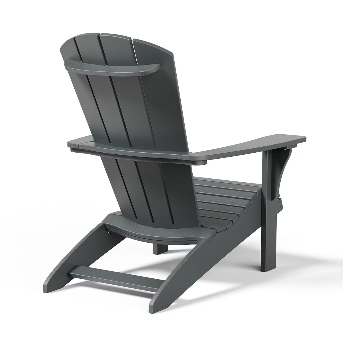 Leisure Line Adirondack Faux Wood Garden Chair in Grey - Image 3