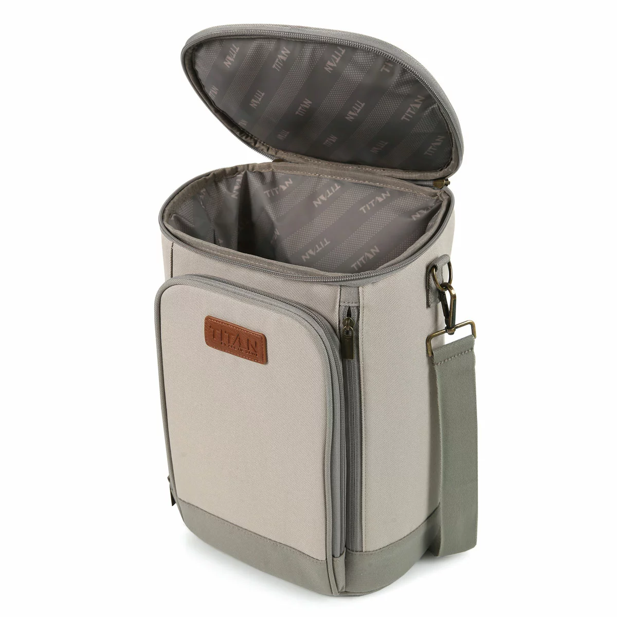 Titan High Performance Insulated Beverage Tote with 2 Ice Walls in Tan - Image 4