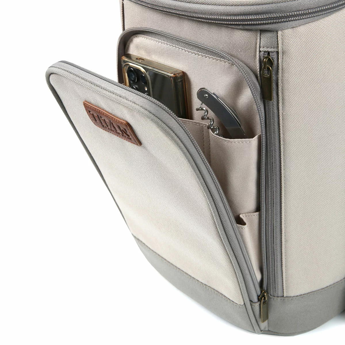 Titan High Performance Insulated Beverage Tote with 2 Ice Walls in Tan - Image 6
