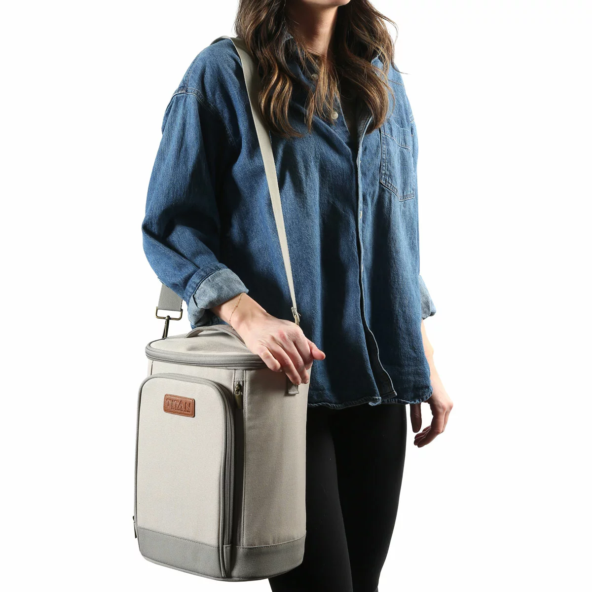 Titan High Performance Insulated Beverage Tote with 2 Ice Walls in Tan - Image 8