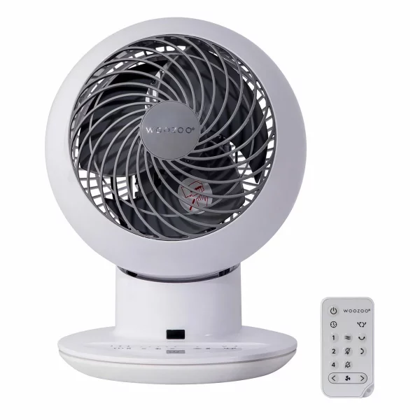 Woozoo Iris Air Circulator Fan With Remote in White