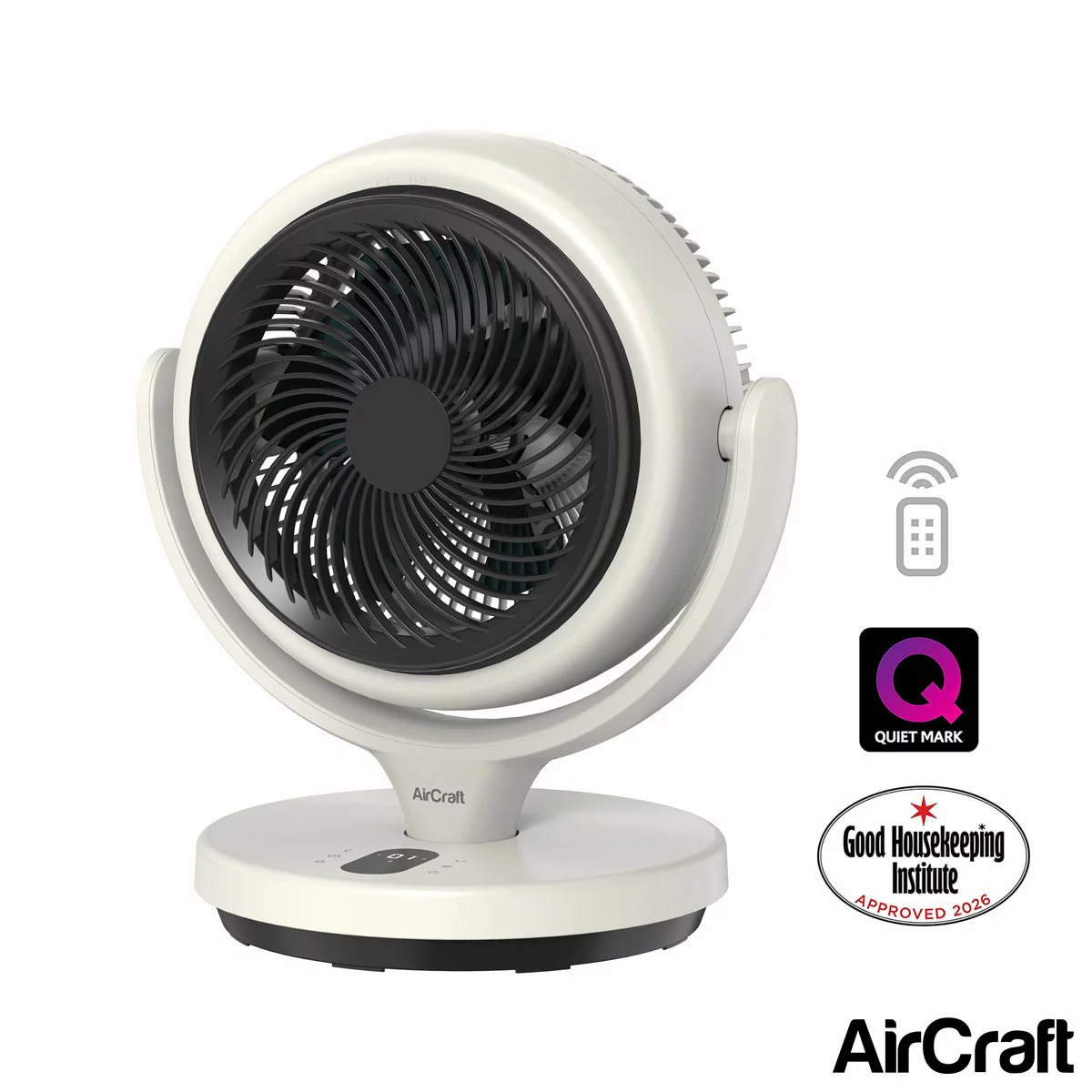 AirCraft LUME MINI Ultra Quiet Air Circulator Desktop Fan with Remote Ambient Backlight - Image 2
