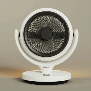 AirCraft LUME MINI Ultra Quiet Air Circulator Desktop Fan with Remote Ambient Backlight