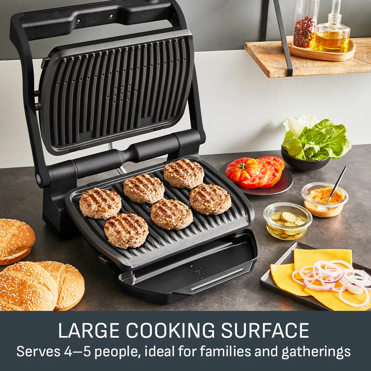 Tefal GC7178G1 OptiGrill Health Grill in Black - Image 6