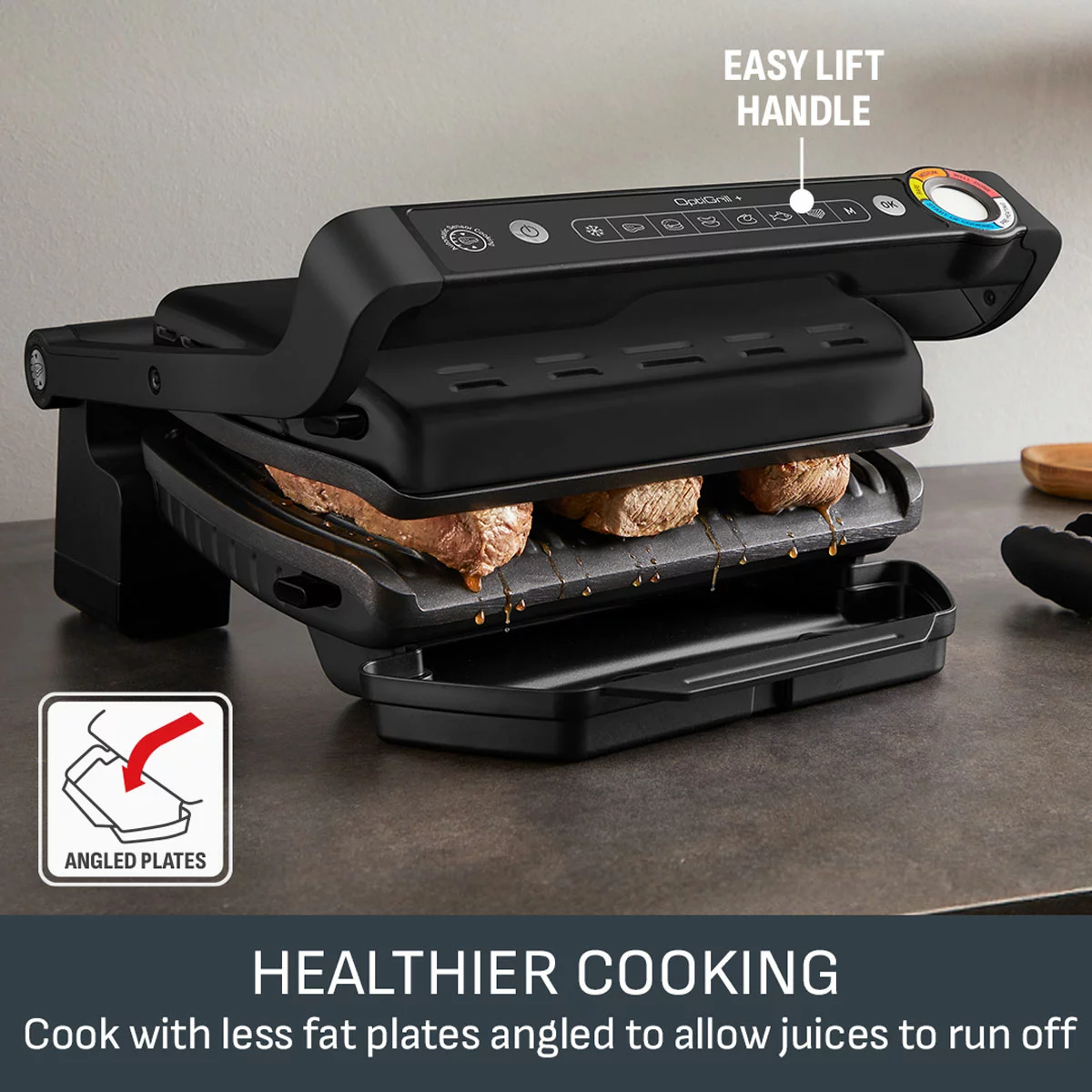 Tefal GC7178G1 OptiGrill Health Grill in Black - Image 2