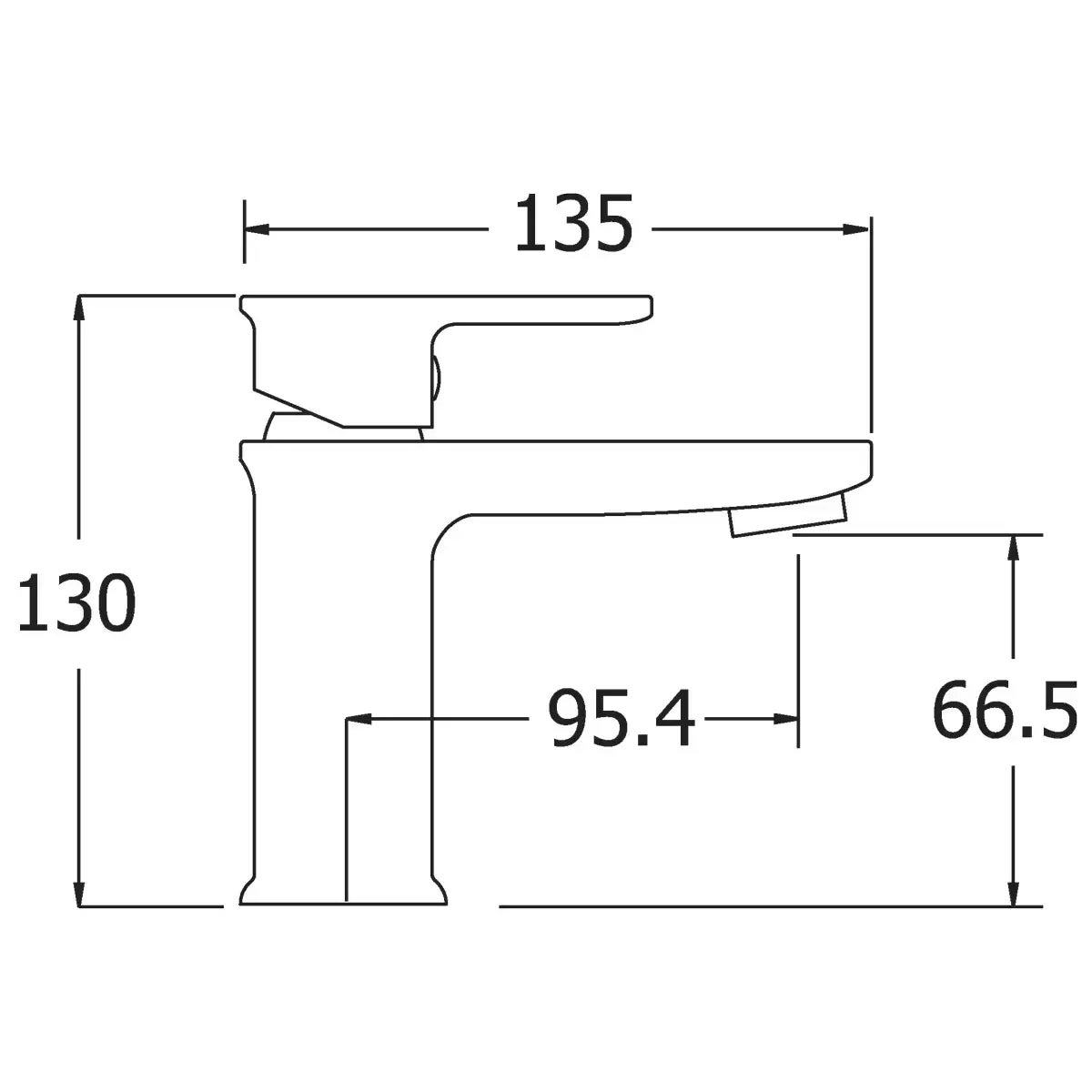 Deva Zonos Mini Mono Basin Mixer Tap Model ZON313 - Image 2