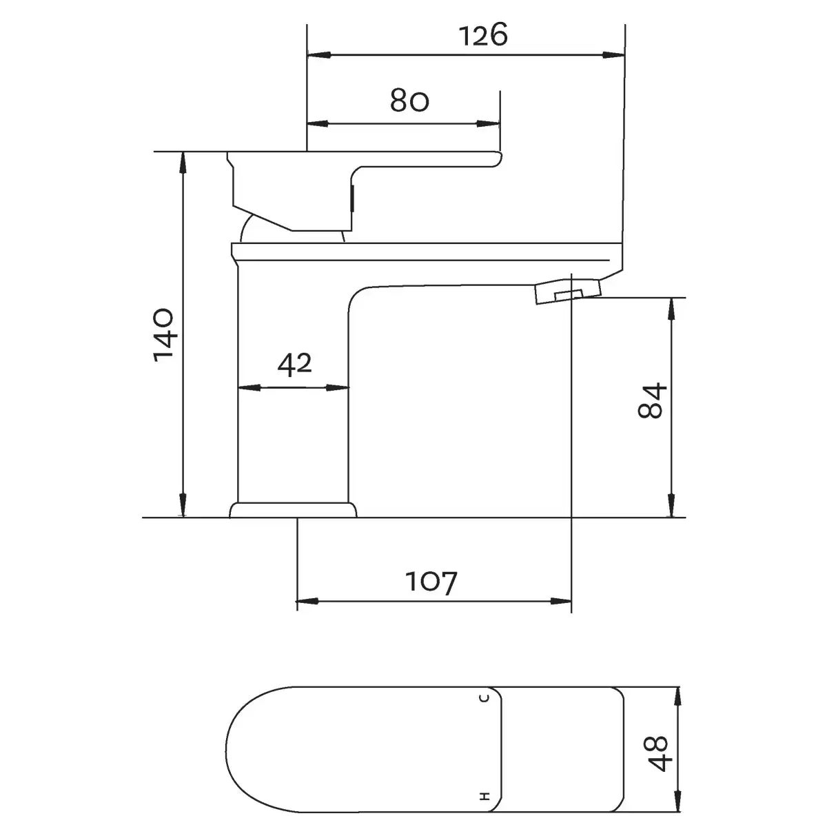 Deva Zonos Mono Basin Mixer Tap Model ZON113 - Image 2