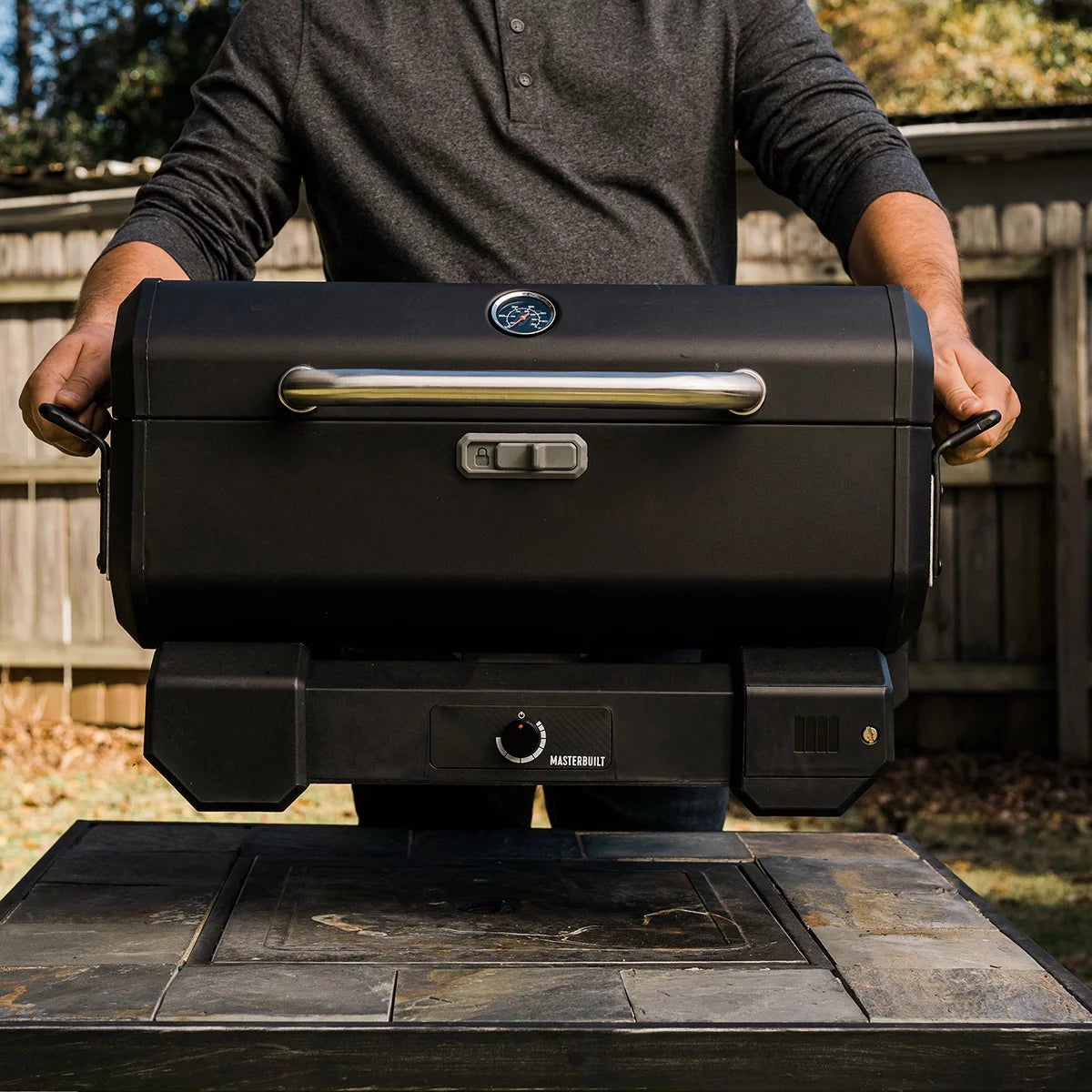 Masterbuilt Portable Charcoal BBQ and Smoker with Cart - Image 7