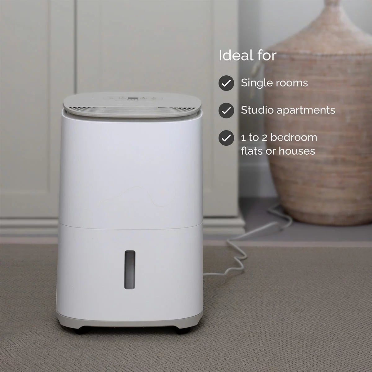 MeacoDry Arete One 10L Dehumidifier Air Purifier in Warm Pebble - Image 4