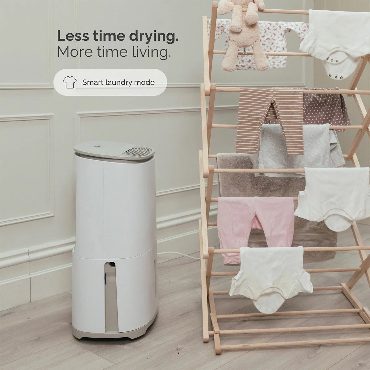 MeacoDry Arete One 10L Dehumidifier Air Purifier in Warm Pebble - Image 3
