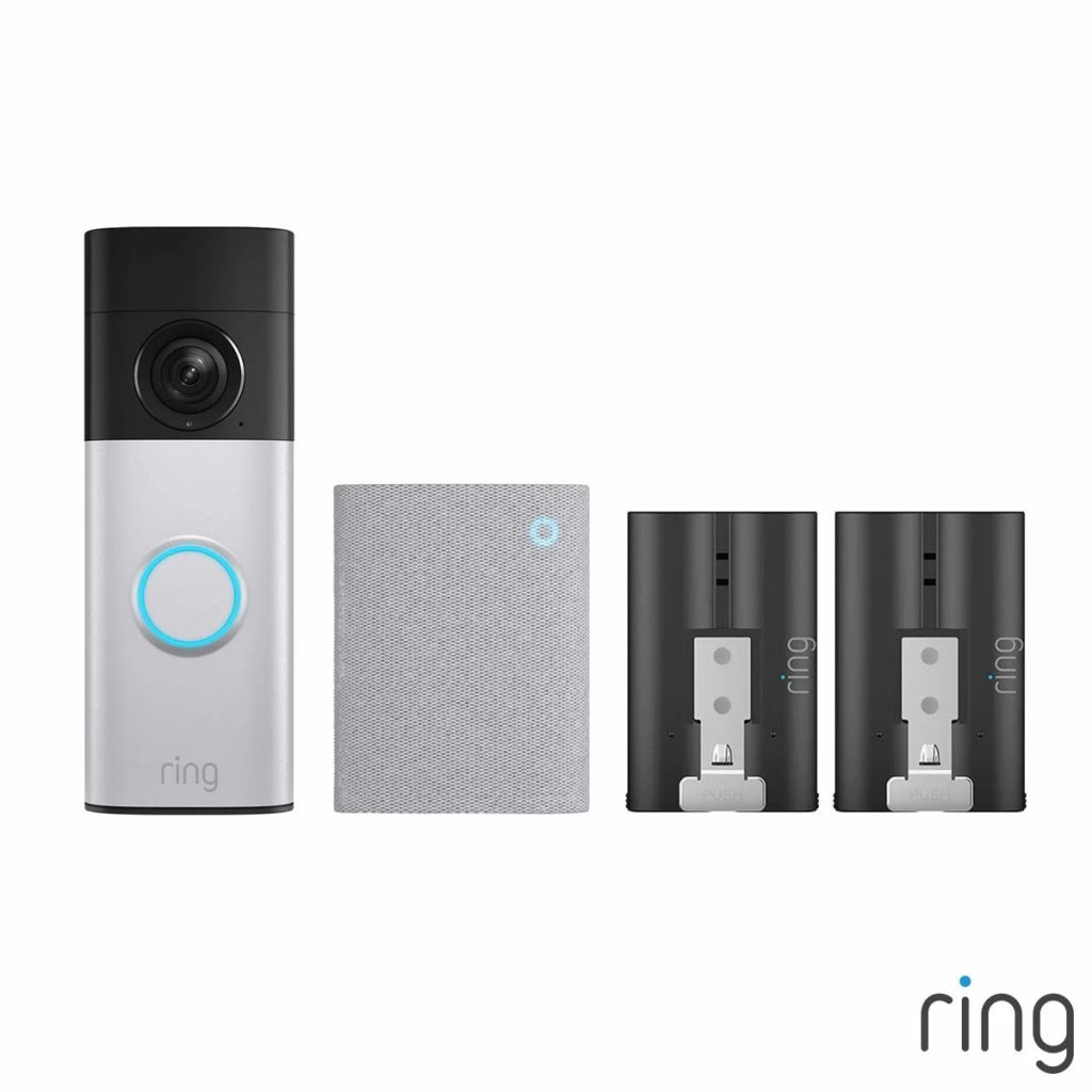 Ring Video Doorbell Plus 2nd Gen with Chime 3rd Gen and Additional Quick Release Battery