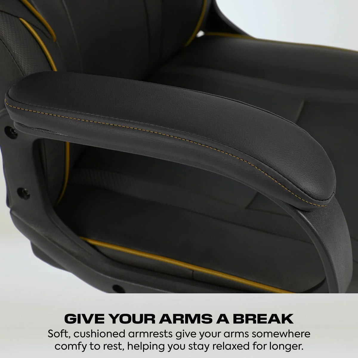 X Rocker Mythos Mid-Back Gaming Chair in Black and Gold - Image 2