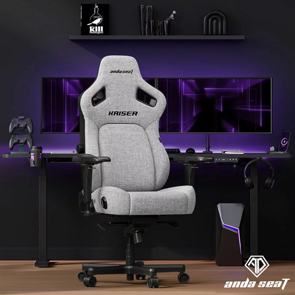 anda seaT Kaiser Series 4 Large Gaming Chair Grey Fabric