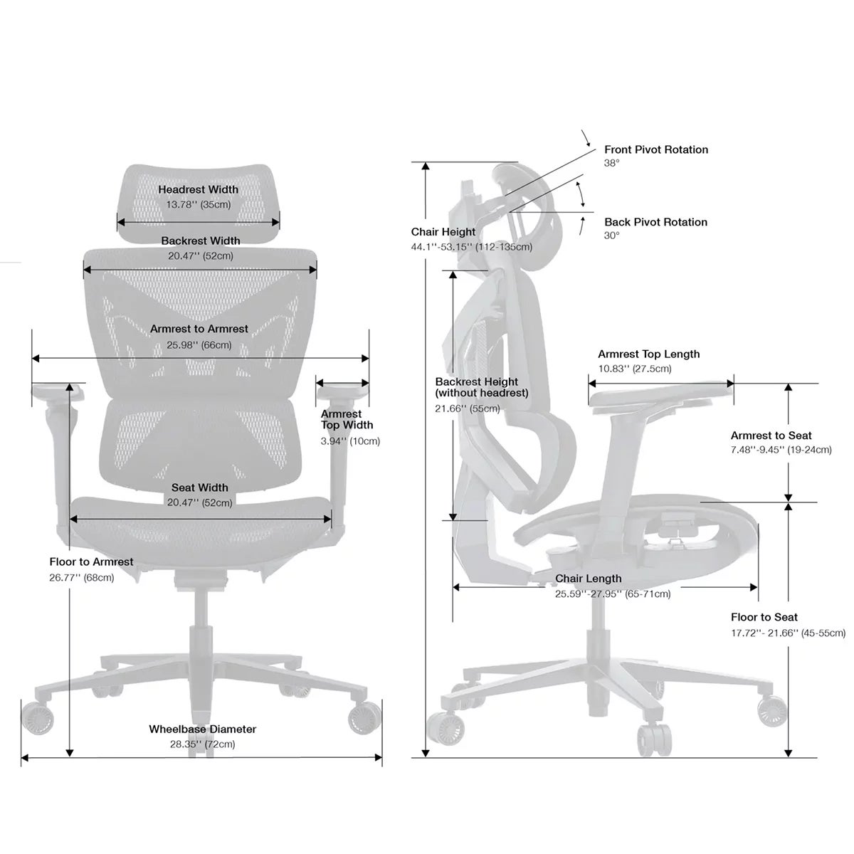 anda seaT X-Air Pro Mesh Gaming Chair Black - Image 7