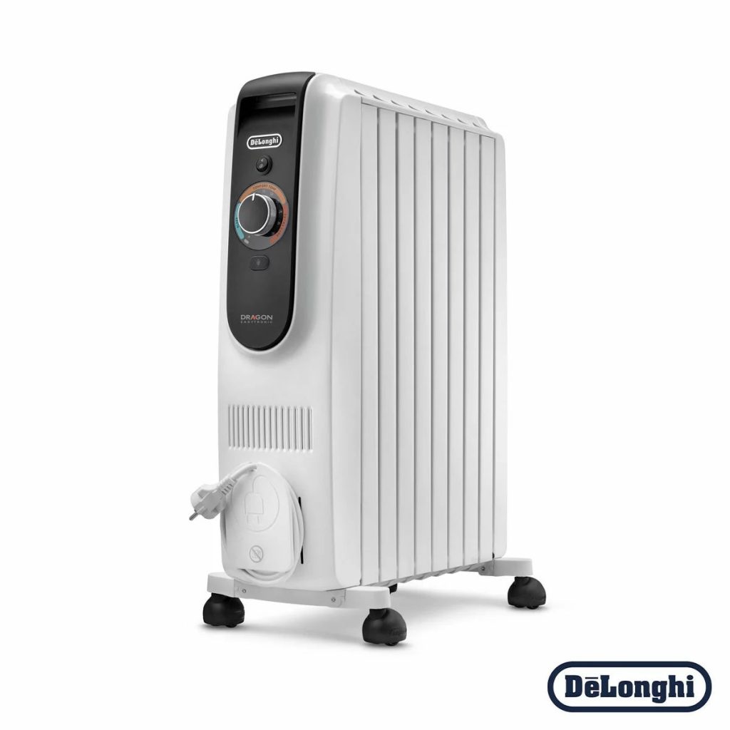 De'Longhi TRD50820T Dragon 2500W Oil Filled Radiator in White