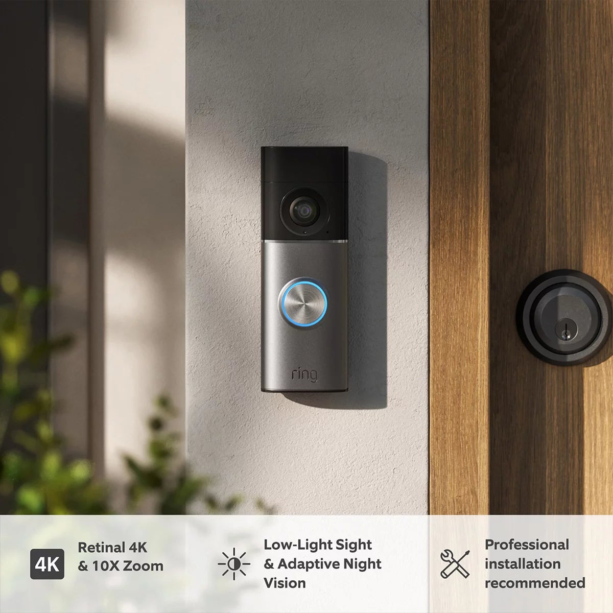 Ring Plug-In Video Doorbell Pro 3rd Gen Satin Nickel Chime 3rd Gen - Image 5
