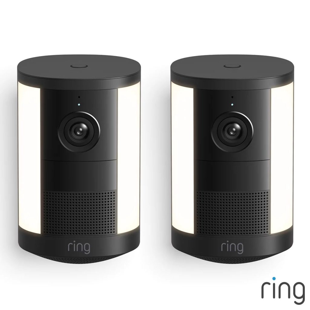 Ring Spotlight Cam 2nd Gen Battery Black Security Camera 2 Pack