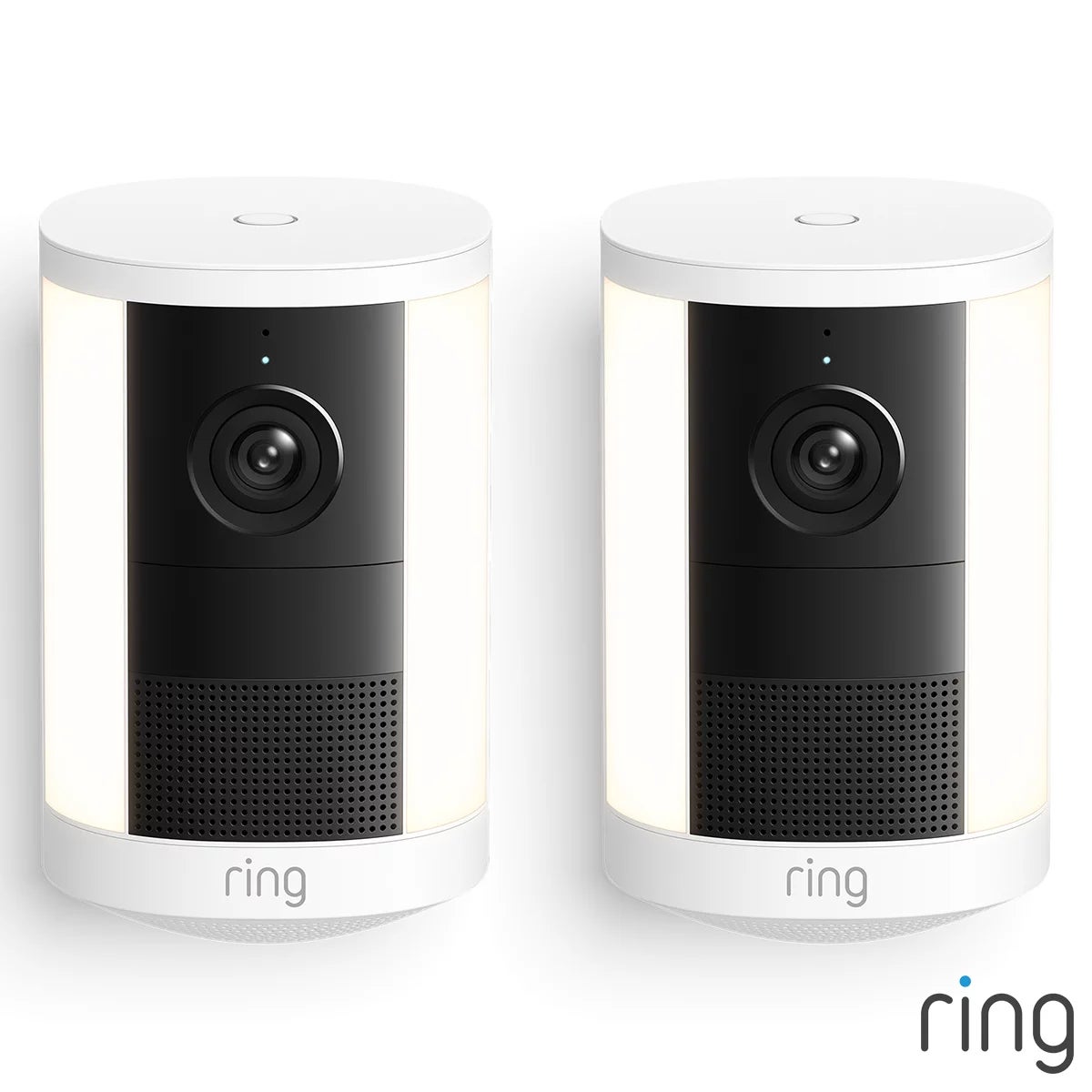 Ring Spotlight Cam 2nd Gen Battery White Security Camera 2 Pack