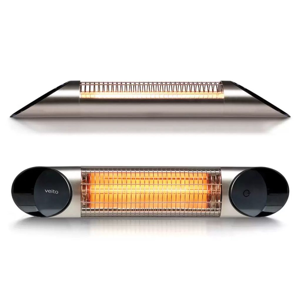 Veito Blade Mini Indoor And Outdoor Carbon Infrared Heater Silver