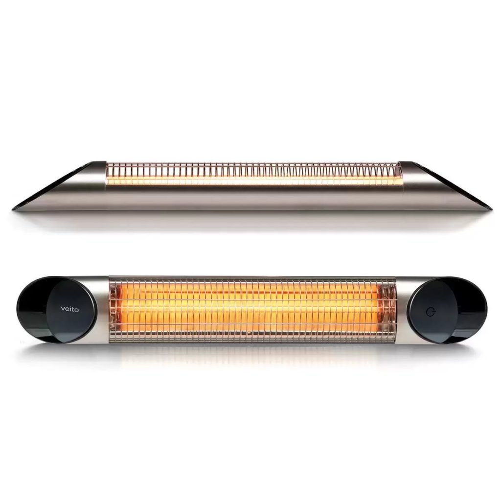 Veito Blade S2500 Indoor And Outdoor Carbon Infrared Heater Silver