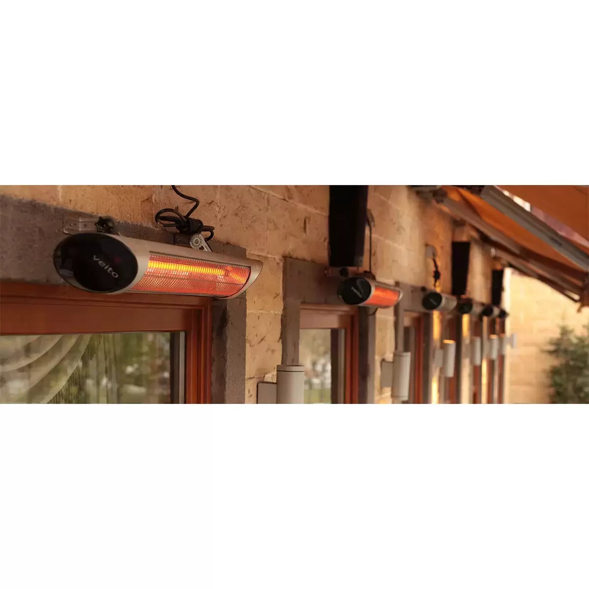 Veito Blade S2500 Indoor And Outdoor Carbon Infrared Heater Silver - Image 2