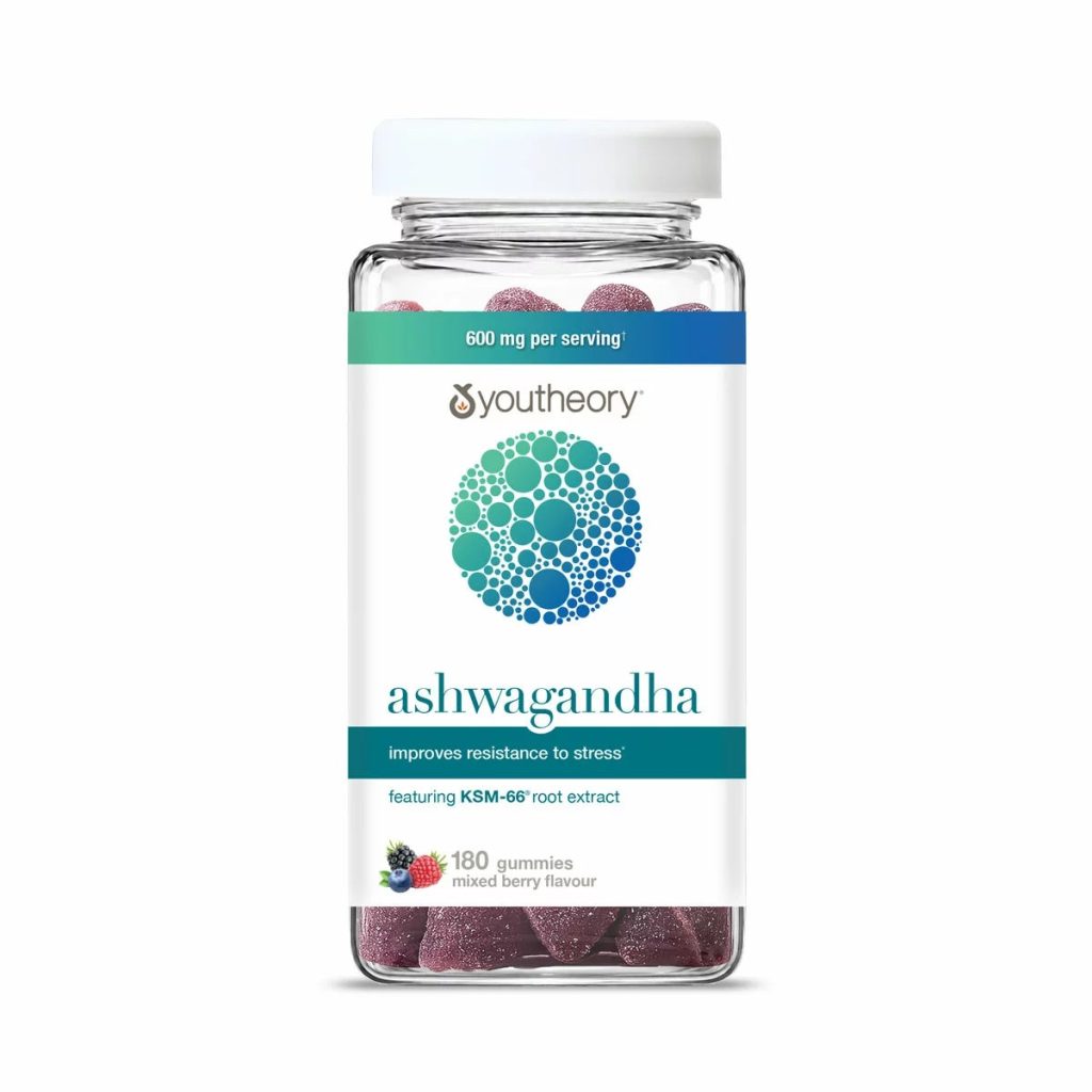 Youtheory Ashwagandha Gummies Mixed Berries 180 Count