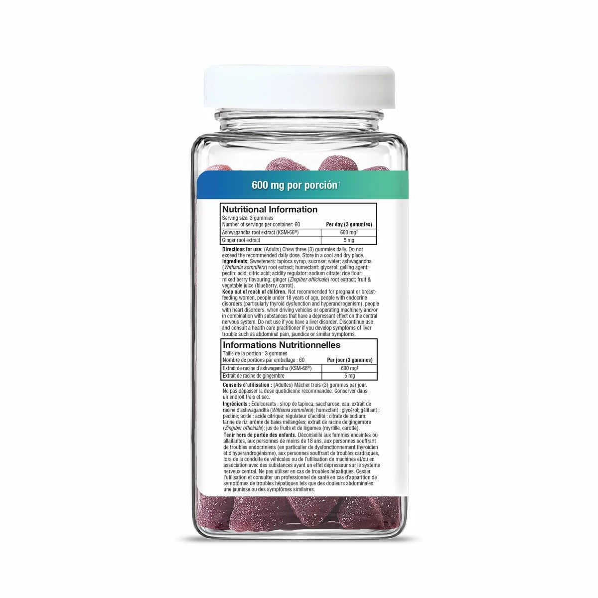 Youtheory Ashwagandha Gummies Mixed Berries 180 Count - Image 3